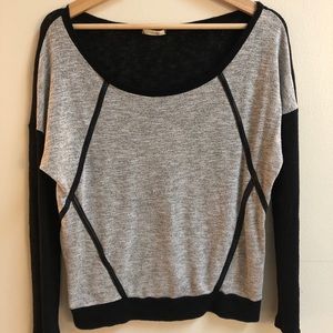 NWOT silver and black long sleeve